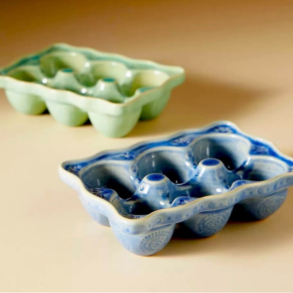 Anthropologie Old Havana Egg Crate in blue NWT - Picture 2 of 3